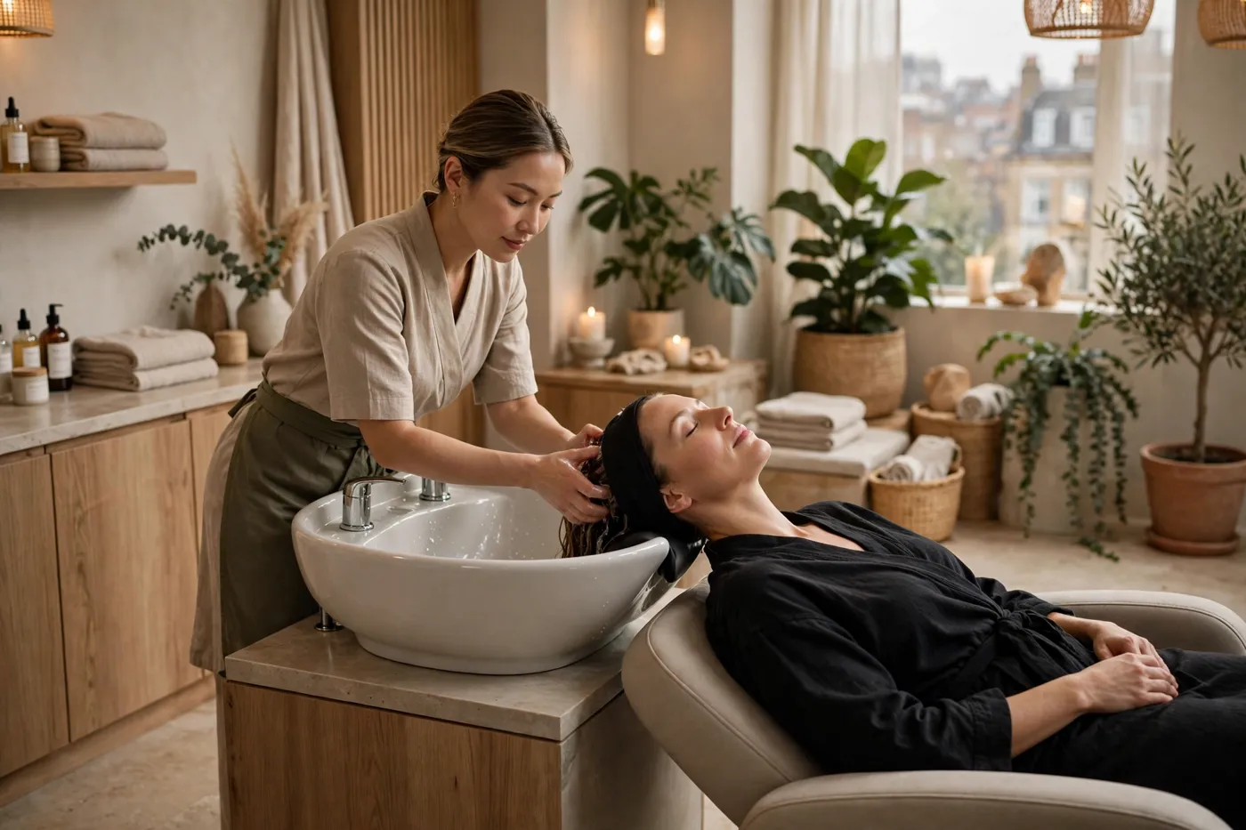 head spa London treatment in a salon